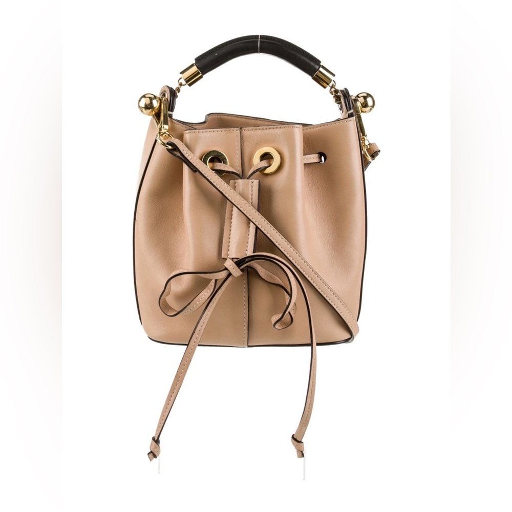 Chloe Small Gala Leather Bucket Bag